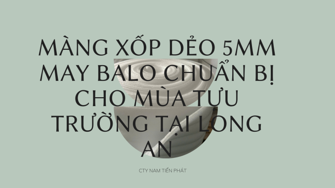 CTY NAM TIẾN PHÁT MÀNG XỐP DẺO 5MM MAY BALO CHUẨN BỊ CHO MÙA TỰU TRƯỜNG TẠI LONG AN