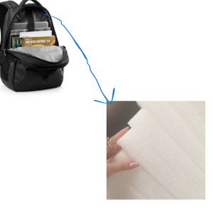 xốp pe foam lót đệm balo