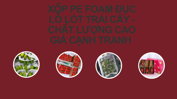 XỐP PE FOAM ĐỤC LỖ LÓT TRÁI CÂY - CHẤT LƯỢNG CAO GIÁ CẠNH TRANH