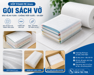 màng xốp PE Foam 2mm để đóng gói sách vở