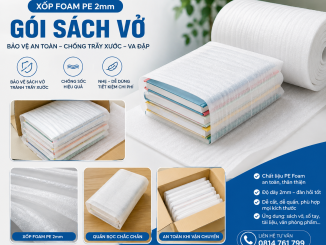 màng xốp PE Foam 2mm để đóng gói sách vở