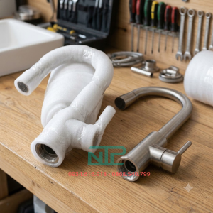 Hình ảnh màng pe foam vòi inox