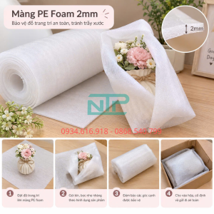 Màng pe foam 2mmMàng Pe Foam 2mm gói đồ trang trí
