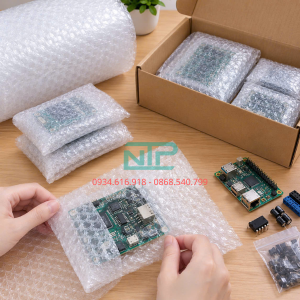 Hình ảnh màng xốp nổ đóng gói linh kiện điện tử