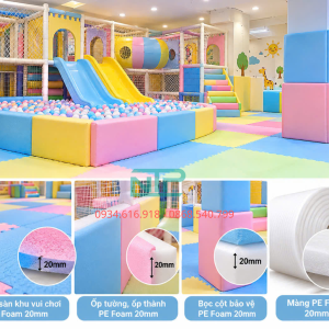 Hình ảnh minh hoạ xốp pe foam 20mm trong khu vui chơi trẻ em