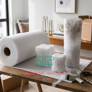 Màng Pe foam 2mm đóng gói vật dụng trang trí